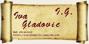 Iva Gladović vizit kartica